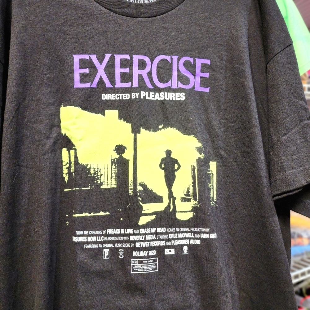 Exercise.   Pleasures t-shirt